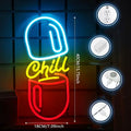 Chill Pill Neon Sign LED Wall Hanging Light
