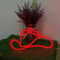 Cowboy Hat LED Neon Light, Pink, USB Powered, Push Button Control, Wall Hanging