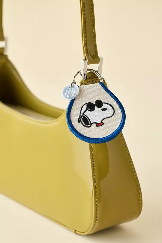 Three Potato Four X Peanuts Snoopy Joe Cool Patch Embroidered Keychain