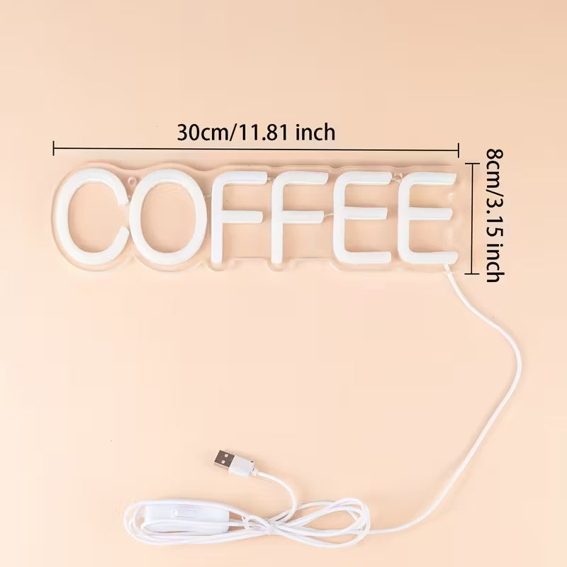 1pc Coffee Night Sign Modern Letter Design LED Night Lamp For Home, Coffee Shop, BAR
