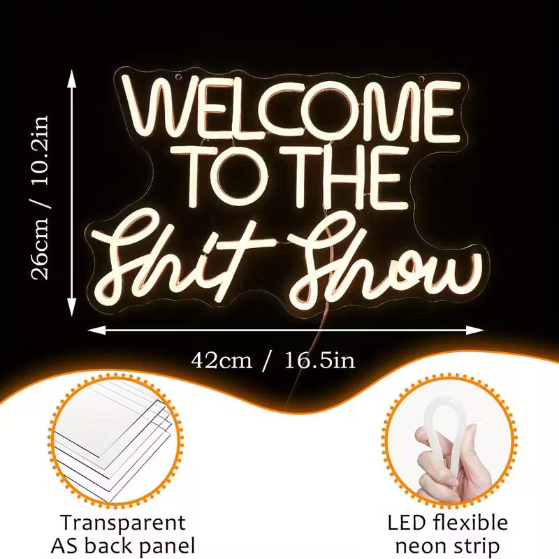 Welcome to the Expo Neon Sign LED Light - Eye-Catching Letter Slogan