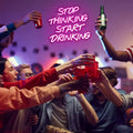 USB Powered Bar Neon Lights, Drinking Neon Sign | Stop Thinking and Start