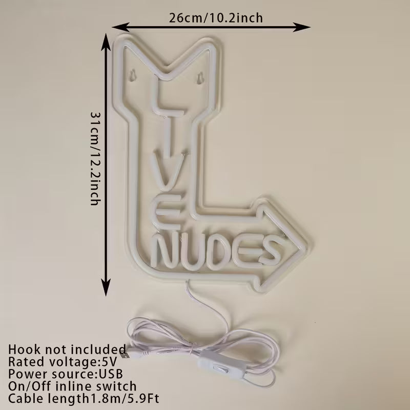 1PC USB Powered Live Nudes Shape Led Neon Lights for Bar Room Party