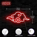 Vibrant Red & White 1pc Anime Neon Sign Light - Cool Gaming Ambiance Lighting