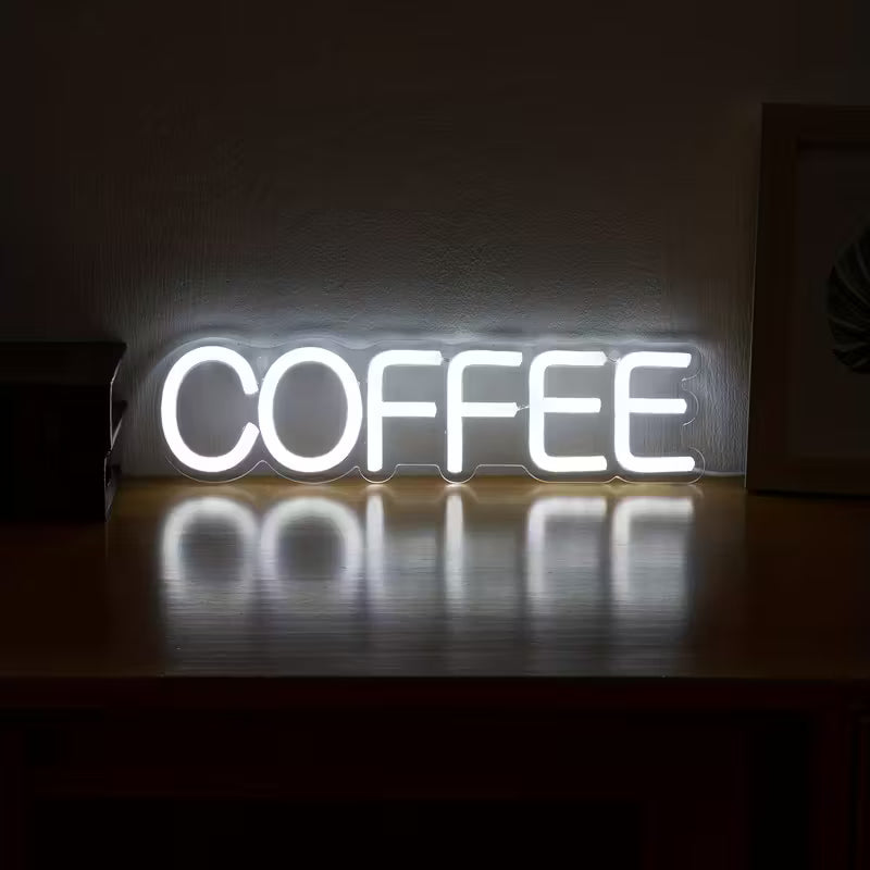 1pc Coffee Night Sign Modern Letter Design LED Night Lamp For Home, Coffee Shop, BAR