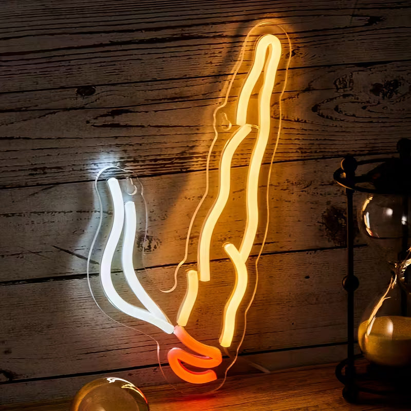 1pc Backboard Led Neon Light Cigarette, Line Switch 5V USB Powered, Multipurpose Decorative Wall Mounted Lights, USB Powered