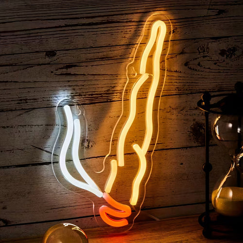 1pc Backboard Led Neon Light Cigarette, Line Switch 5V USB Powered, Multipurpose Decorative Wall Mounted Lights, USB Powered