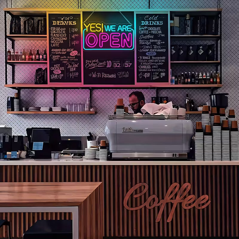 neonlife LED Open Neon Sign | Bright, Adjustable Brightness