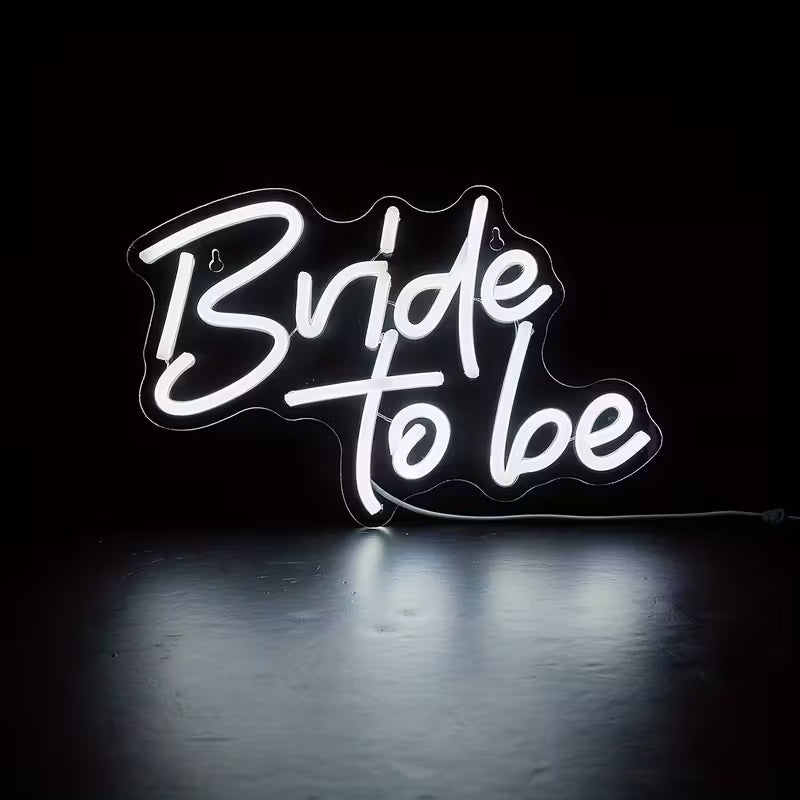 Romantic Bride To Be LED Neon Sign - USB Powered Wall Art for Bedroom Decor