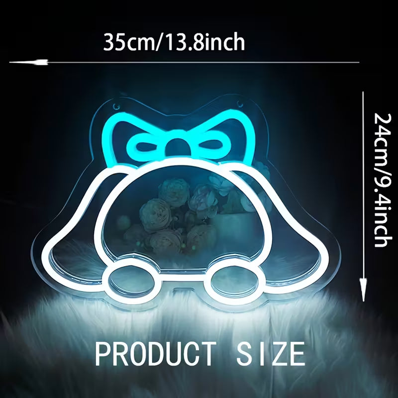 Cinnamoroll LED Makeup Mirror with Adjustable Brightness – USB-Powered Anime