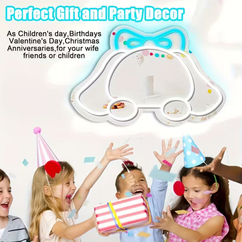 Cinnamoroll LED Makeup Mirror with Adjustable Brightness – USB-Powered Anime
