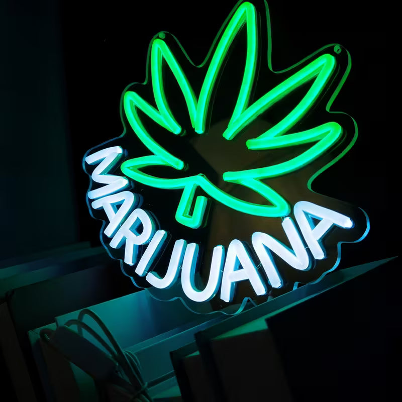 Chic Leaf Weed LED Neon Sign -USB Interface Electronic lamp USB