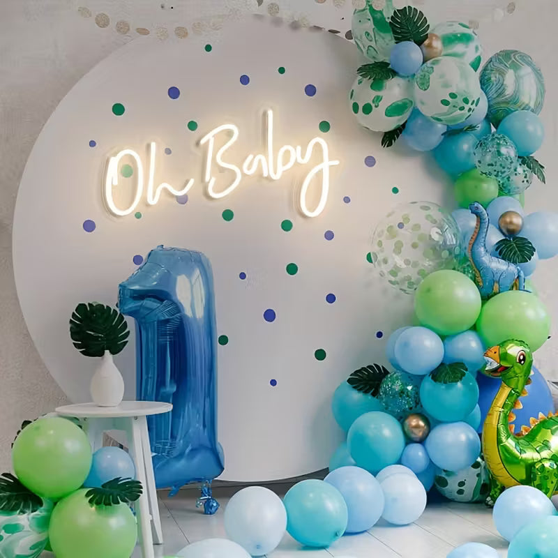 Oh Neon Sign - USB-Powered LED Wall Decor with Adjustable Brightness, Warm White Glow, 16.4x8.2 Inches - Perfect for Bedroom, Birthday Parties & Weddings, Plastic Material, Easy Wall Mount, Neon Signs for Wall Decor