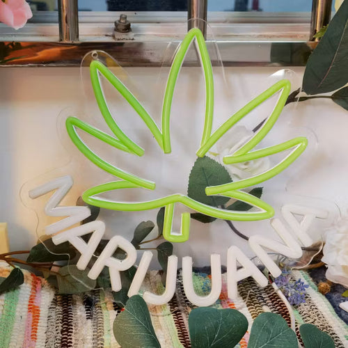 Chic Leaf Weed LED Neon Sign -USB Interface Electronic lamp USB