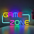 Game Zone LED Neon Sign - USB Powered, Wall Hanging, Single Color