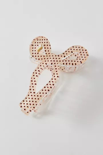 Resin Draped Bow Claw Clip