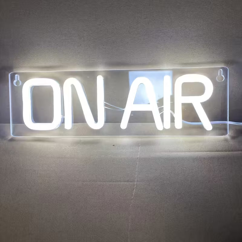 LED Neon 'On Air' Sign - USB-Powered Perfect for Live Streaming, Gaming Rooms & Party Decor
