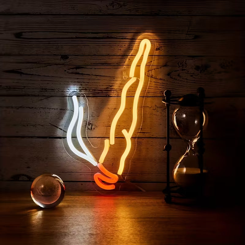1pc Backboard Led Neon Light Cigarette, Line Switch 5V USB Powered, Multipurpose Decorative Wall Mounted Lights, USB Powered
