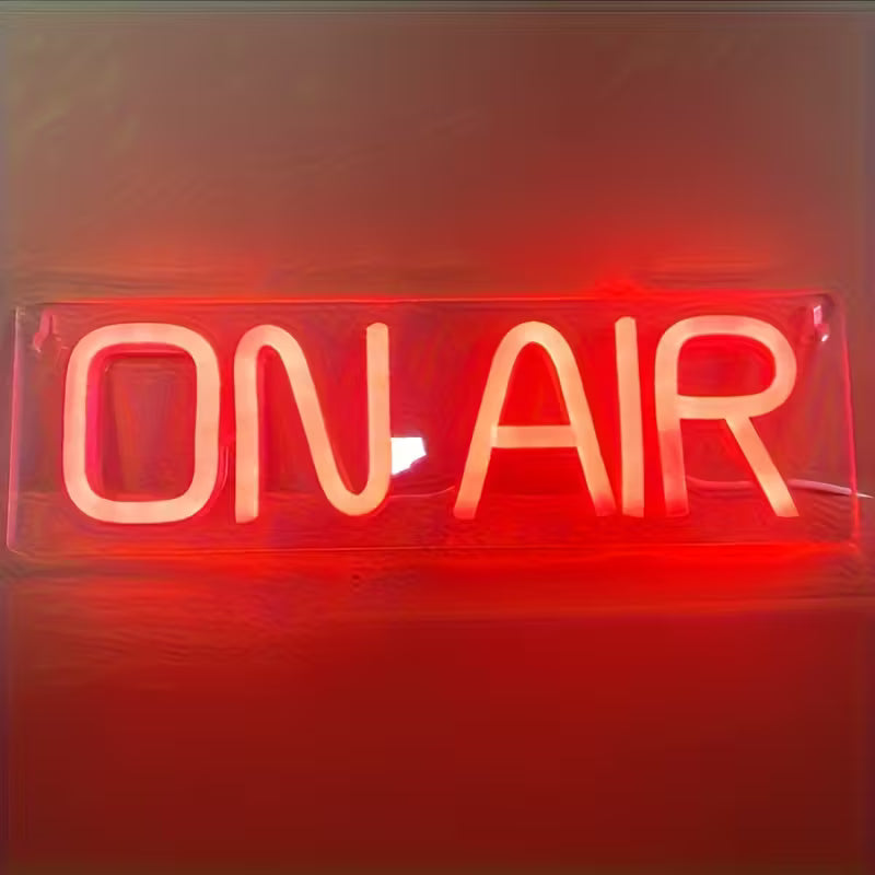 LED Neon 'On Air' Sign - USB-Powered Perfect for Live Streaming, Gaming Rooms & Party Decor