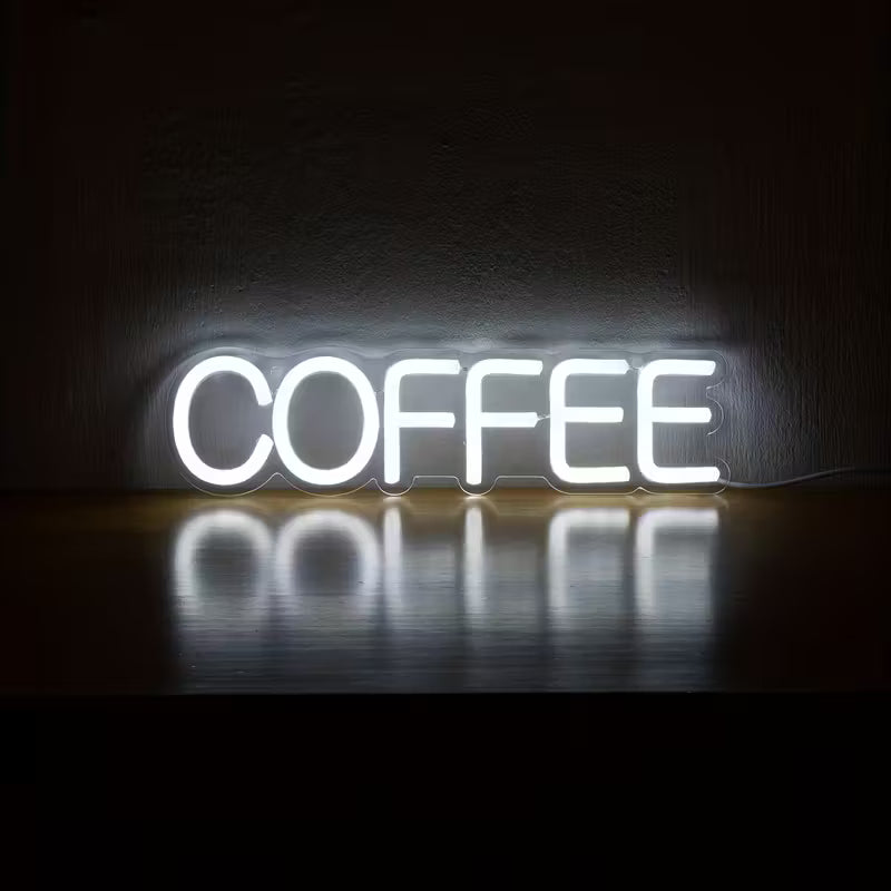 1pc Coffee Night Sign Modern Letter Design LED Night Lamp For Home, Coffee Shop, BAR