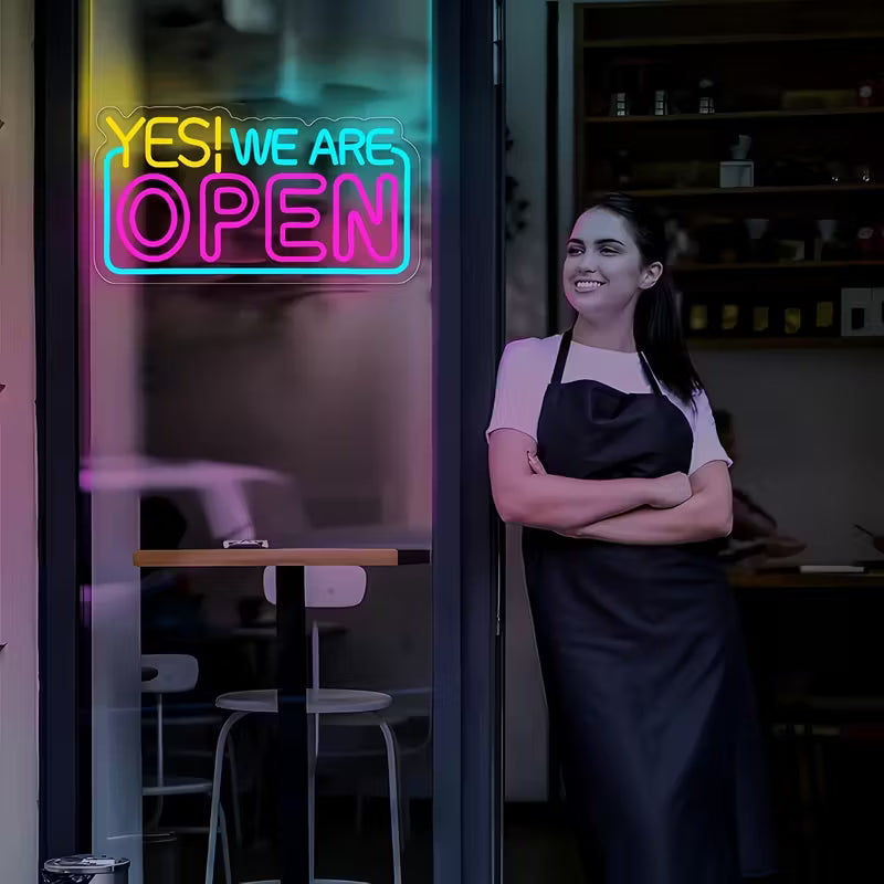 neonlife LED Open Neon Sign | Bright, Adjustable Brightness