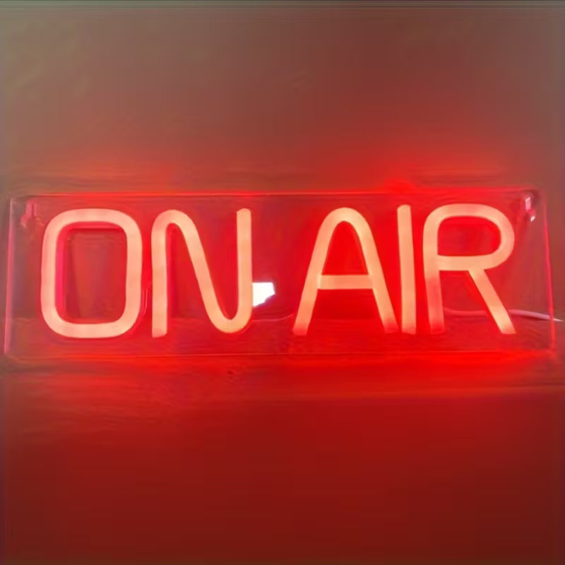 LED Neon 'On Air' Sign - USB-Powered Perfect for Live Streaming, Gaming Rooms & Party Decor