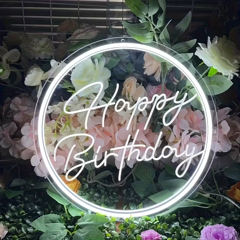 USB-Powered LED Neon Sign - Birthday, Wedding, Party Decorations - Bright LED Lighting for Home,